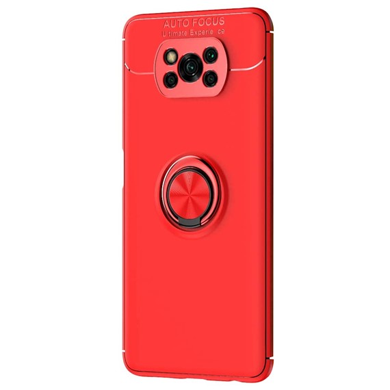 CaseUp Xiaomi Poco X3 NFC Kılıf Finger Ring Holder Kırmızı 2